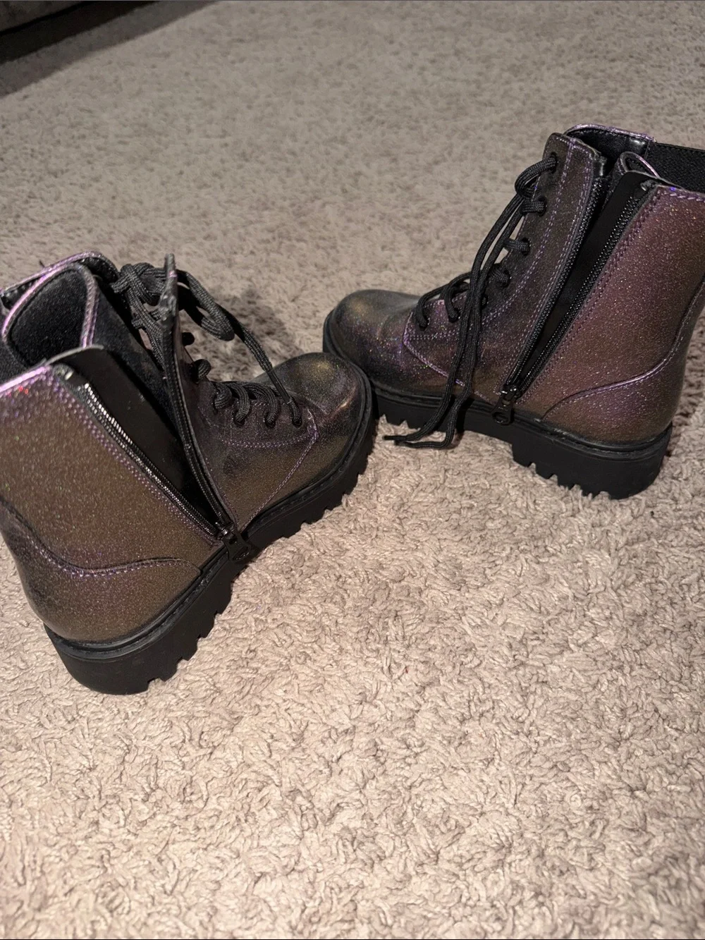 art class Black Glitter High-Top boot